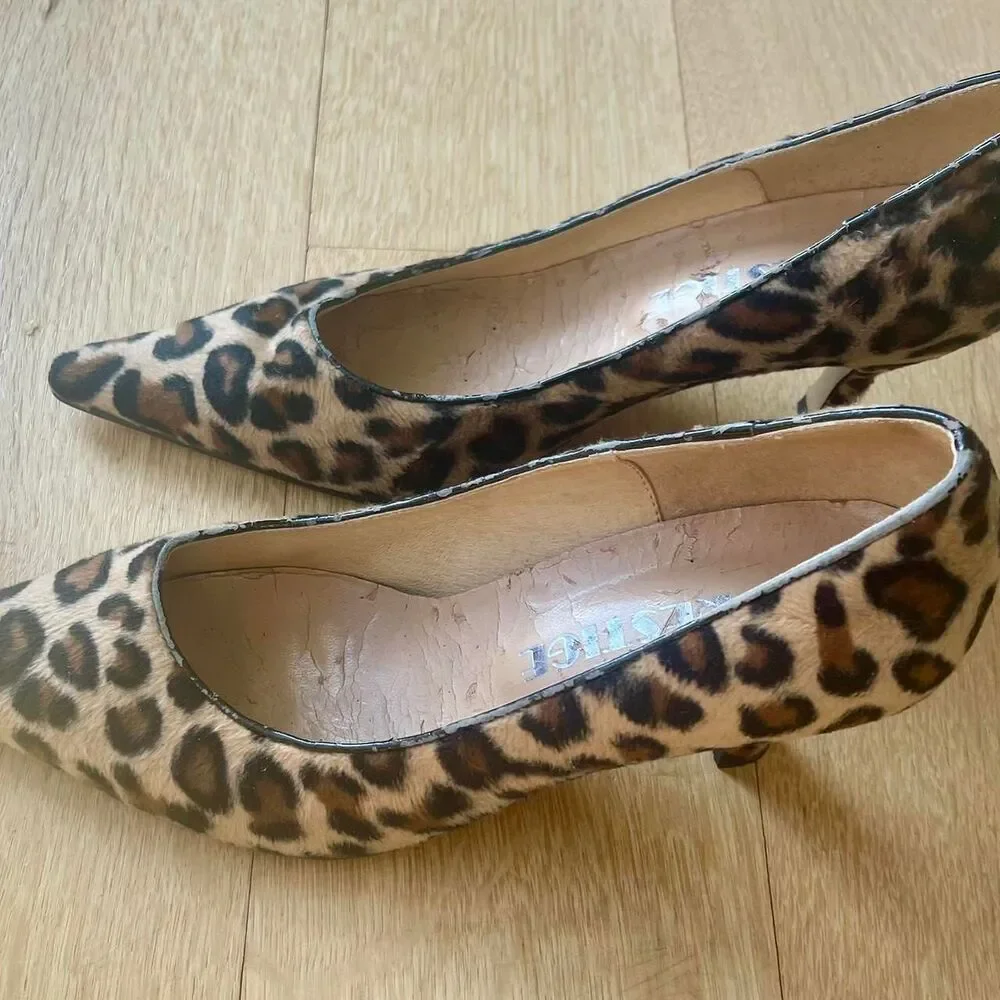Handmade Women's leopards heels